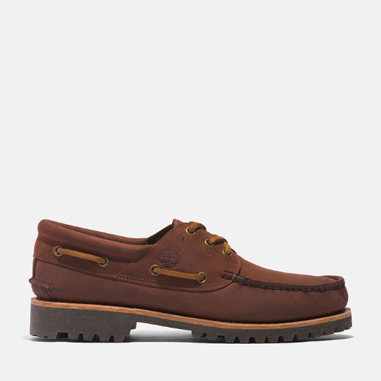 Timberland® Authentic Handsewn Boat Shoe for Men in Brown | Timberland