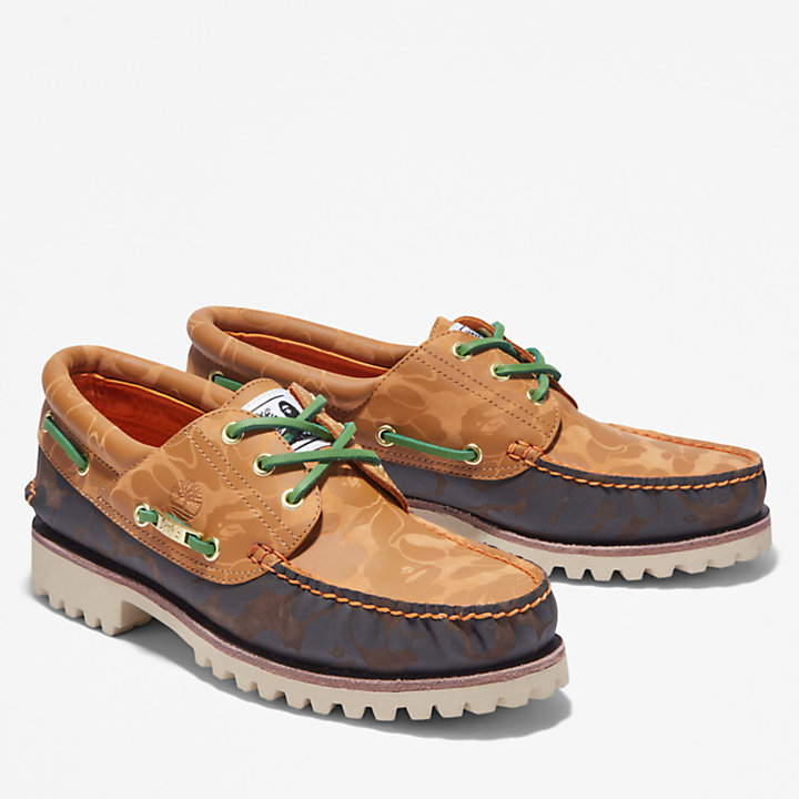 BAPE x Timberland® Three-Eye  Classic Handsewn Shoes for Men in Yellow-