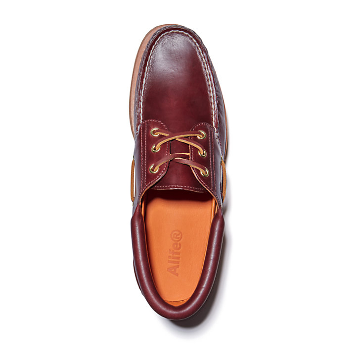Sapato de Vela Clássico com 3 ilhós Alife x Timberland® para Homem em burgundi-