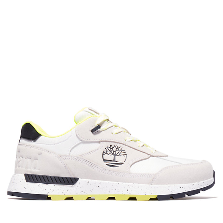 Field Trekker Leather/Fabric Sneaker voor heren in wit/groen-