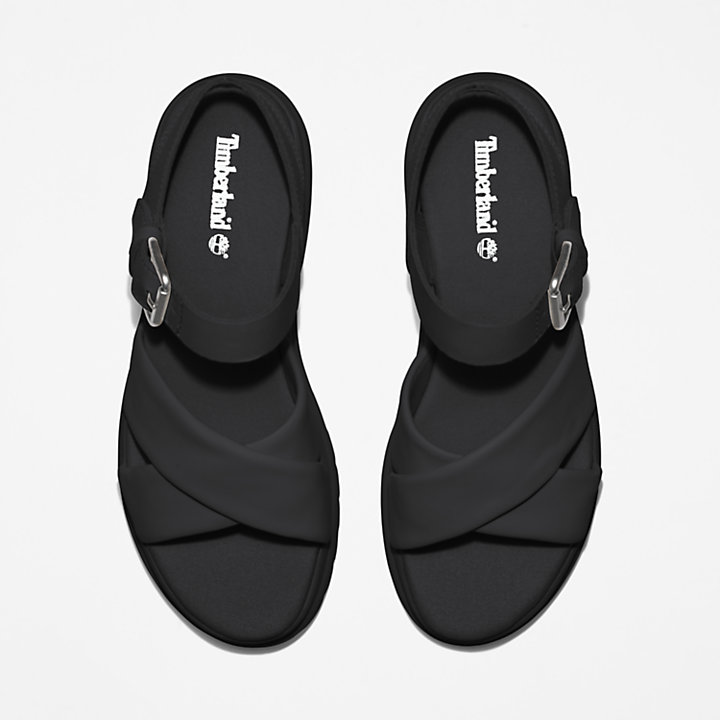 London Vibe Ankle-strap Sandal for Women in Black-