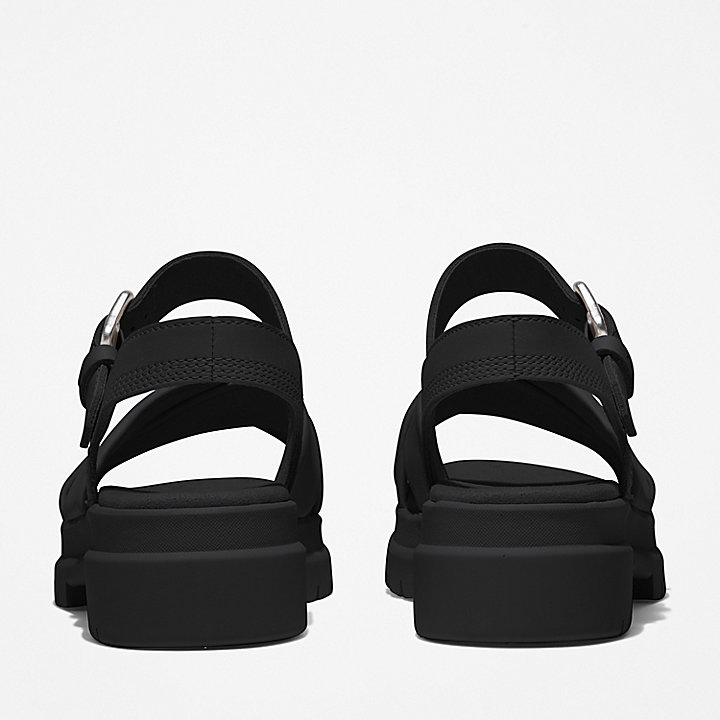 London Vibe Sandale mit überkreuzten Riemen für Damen in Schwarz