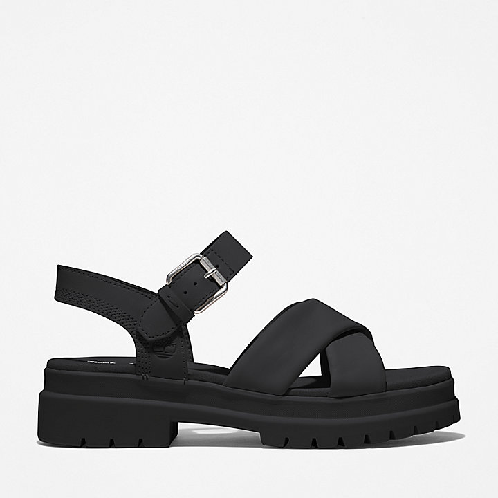 London Vibe Cross-strap Sandal for Women in Black