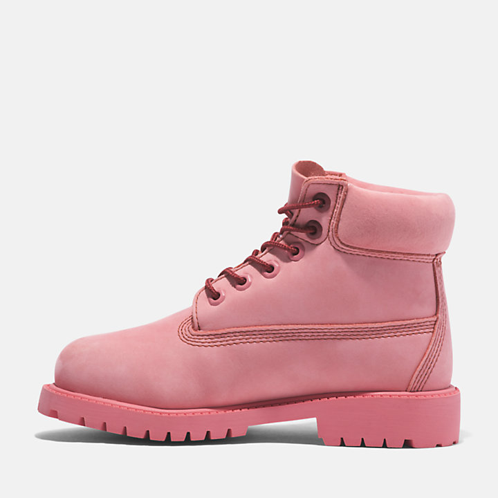 Timberland® Premium 6-Inch Lace-Up Waterproof Boot For Youth in Pink-