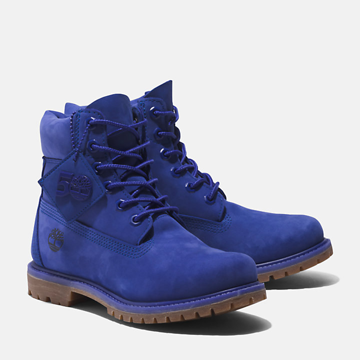 Botas impermeables 6-Inch Timberland® 50th Edition Premium para mujer en azul-