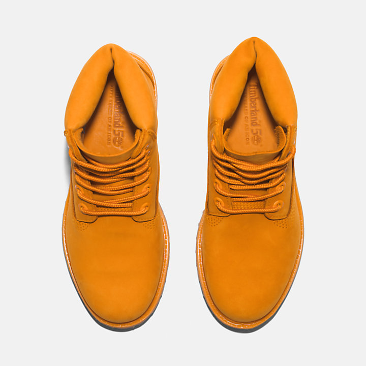 Timberland® 50th Edition Premium 6-Inch Waterproof Boot for Women in Orange-