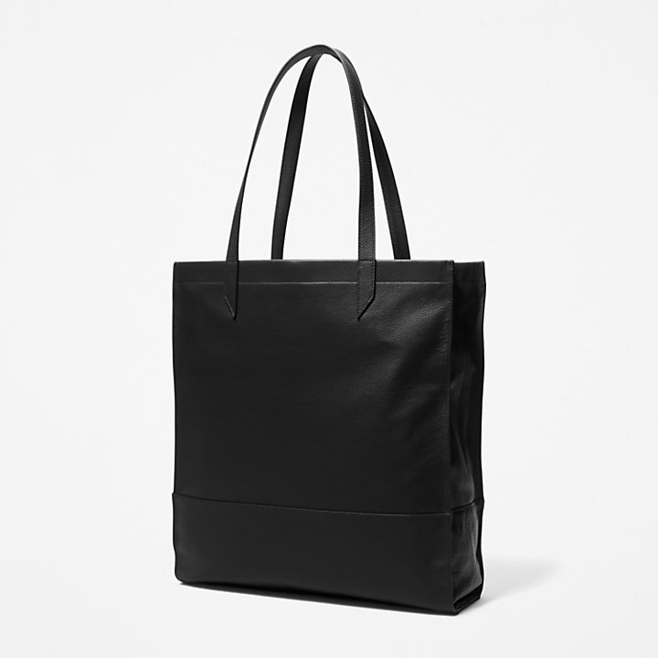 Grand sac fourre-tout Contemporary en cuir pour femme en noir-