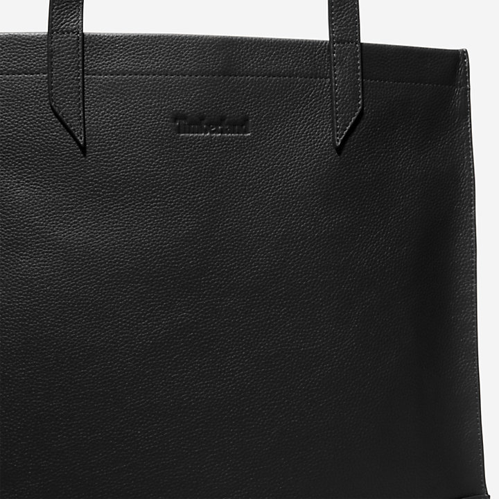 Large Contemporary Leather Tote for Women in Black-