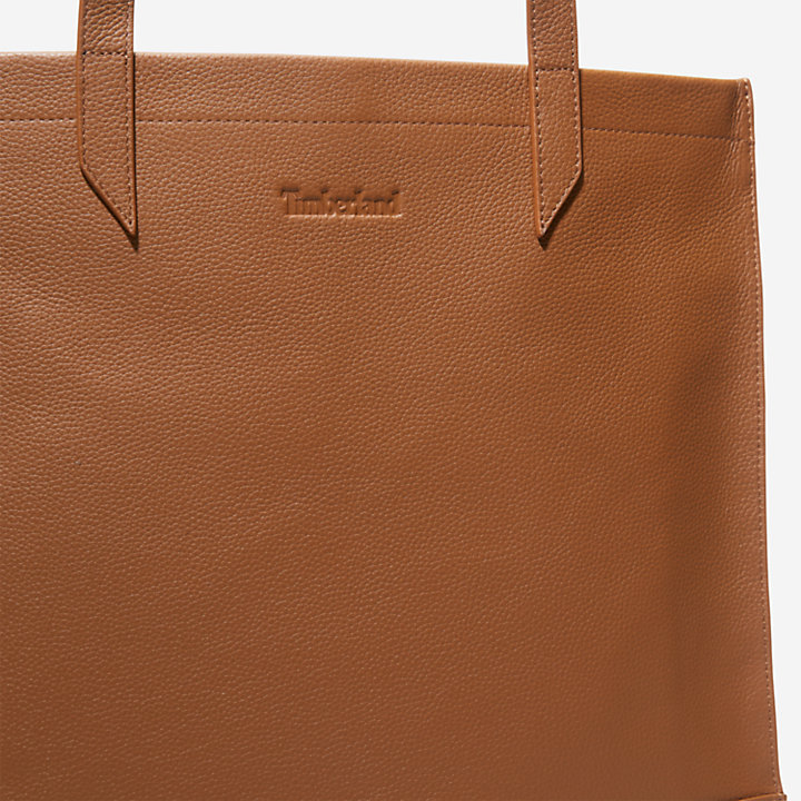 Grote Contemporary Leather Draagtas voor dames in beige-