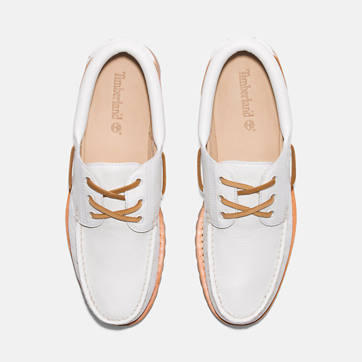 Sapato de Vela Cosido à Mão Timberland® Authentic para Homem em branco-