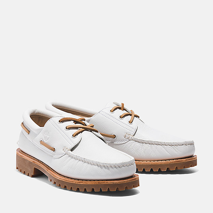 Timberland® Authentic Handsewn Boat Shoe for Men in White