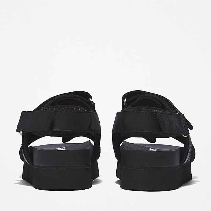 Santa Monica Sunrise Sandalen met bandje aan achterkant voor dames in zwart