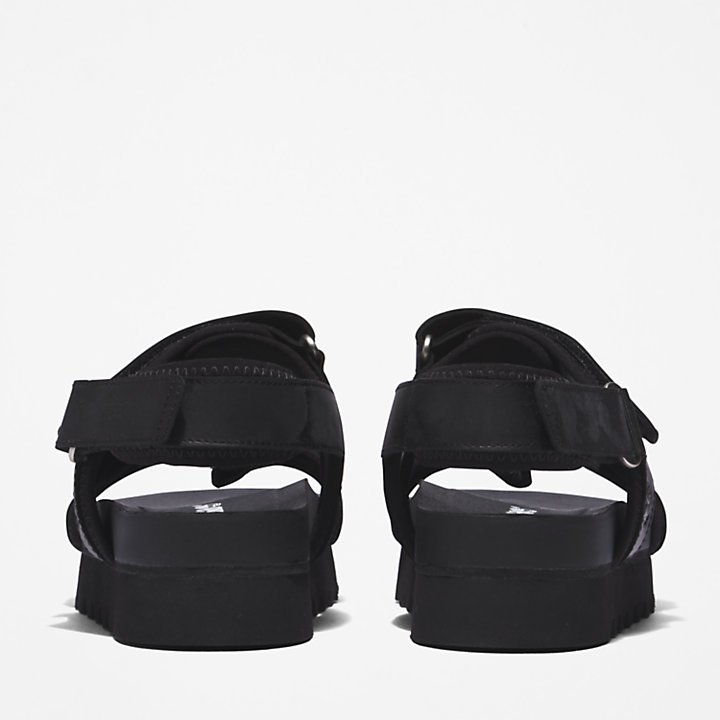 Santa Monica Sunrise Sandalen met bandje aan achterkant voor dames in zwart-