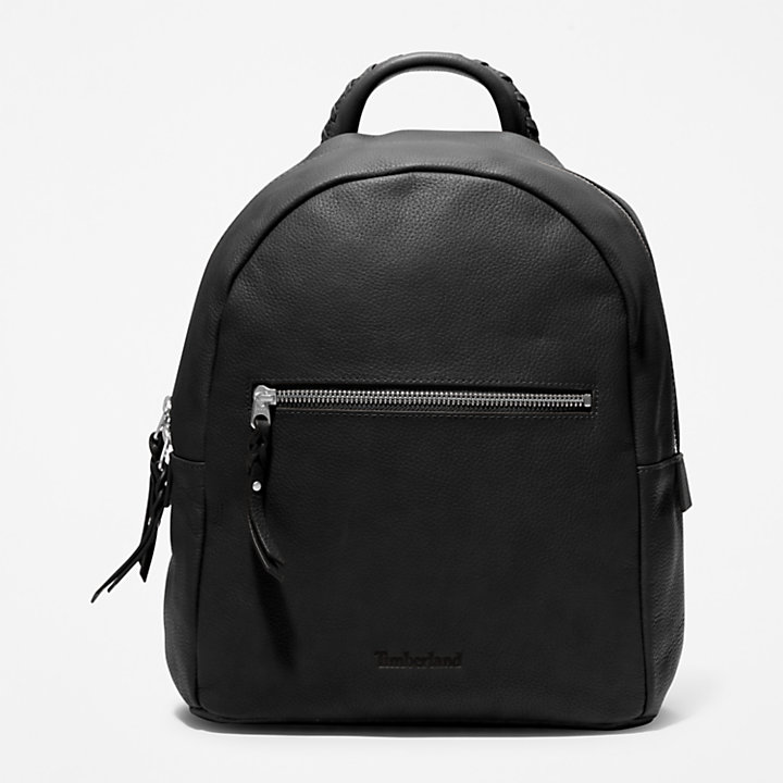 Contemporary Leather Backpack for Women in Black-