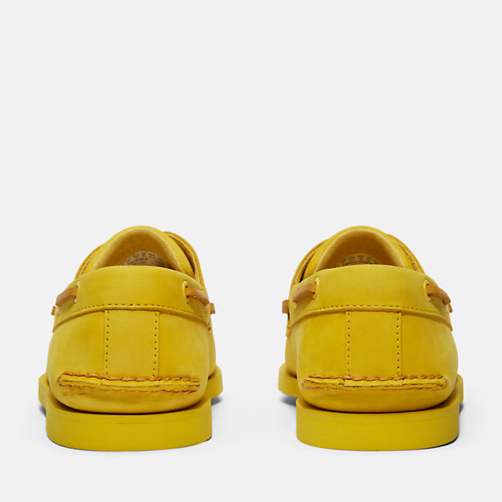 Chaussure bateau classique pour homme en jaune-