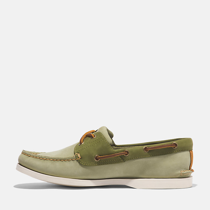 Sapato de Vela Clássico para Homem em verde-claro-