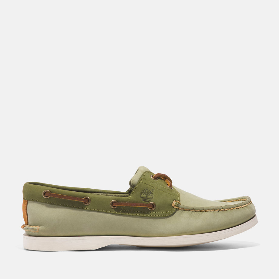 Timberland Classic Boat Shoe For Men In Light Green Green, Size 10.5