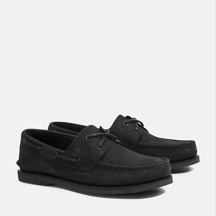 Classic Boat Shoe for Men in Black-