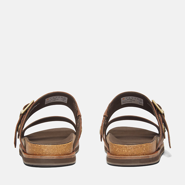 Amalfi Vibes Two-strap Sandaal voor heren in bruin-