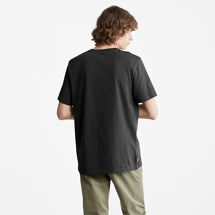 T-shirt à logo camouflage pour homme en noir-