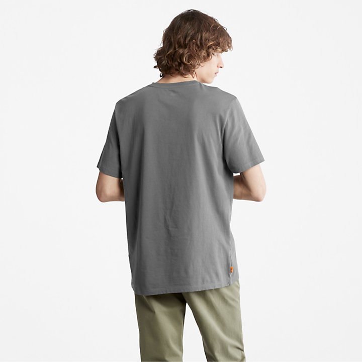 T-Shirt mit Camo-Logo für Herren in Grau-