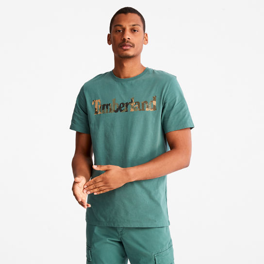 T-Shirt mit Camo-Logo für Herren in Grün | Timberland