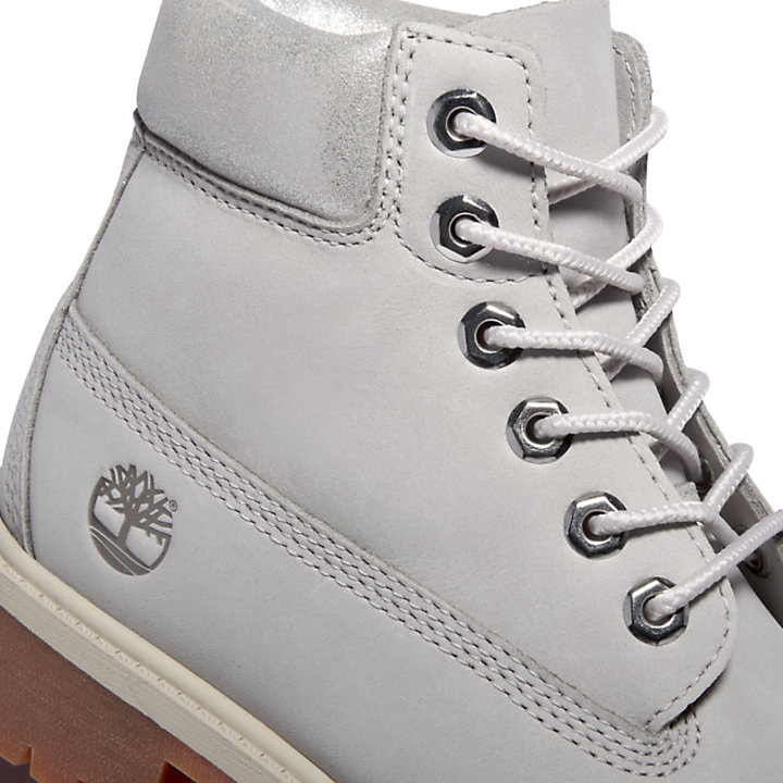 Premium 6 Inch Boot for Junior in Light Grey-