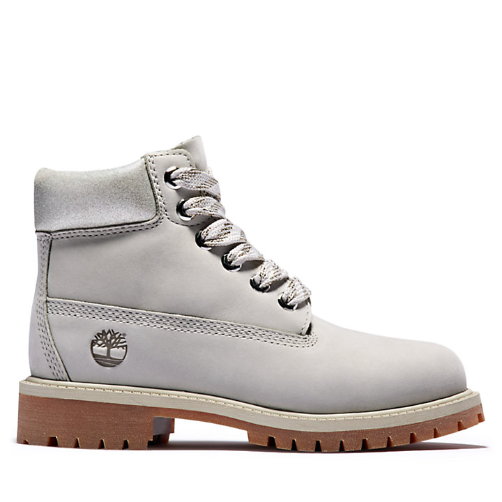Premium 6 Inch Boot for Junior in Light Grey-