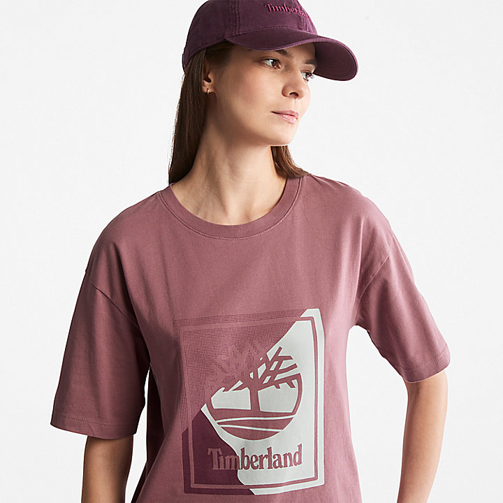 T-Shirt mit Logografik für Damen in Pink