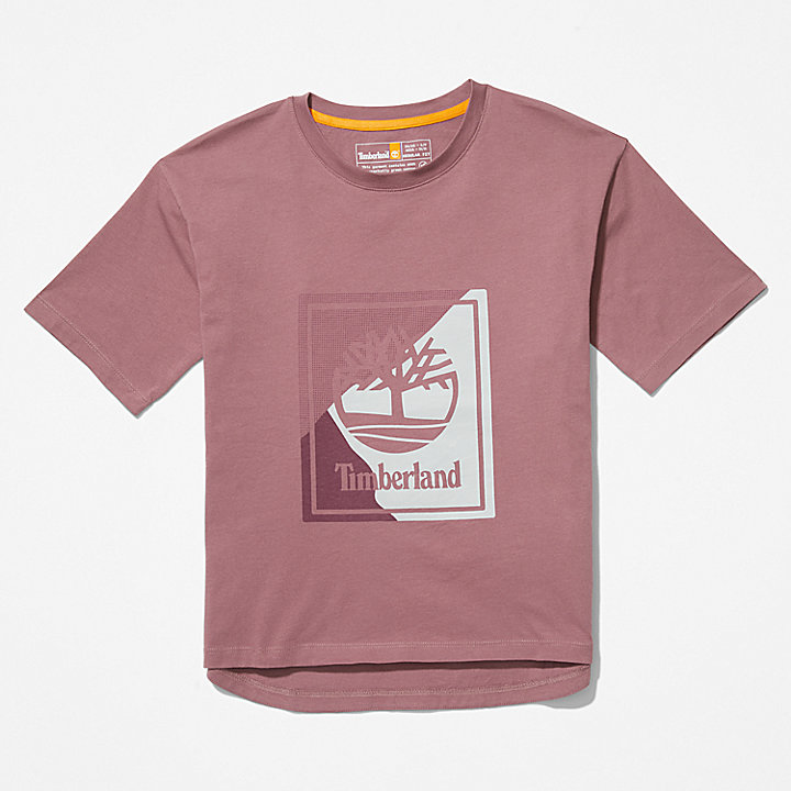 T-Shirt mit Logografik für Damen in Pink