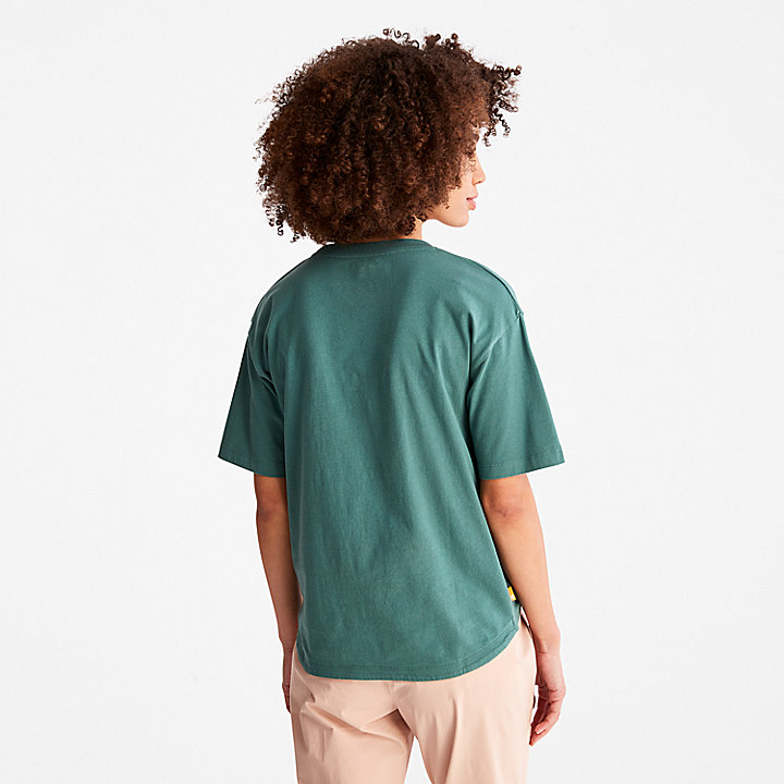 T-shirt da Donna con Logo in verde acqua