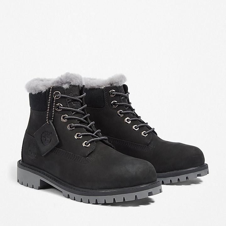 Timberland® Premium 6 Inch Waterproof Winter Boot for Junior in Black