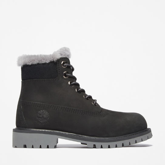Timberland® Premium 6 Inch Winter Boot for Junior in Black | Timberland