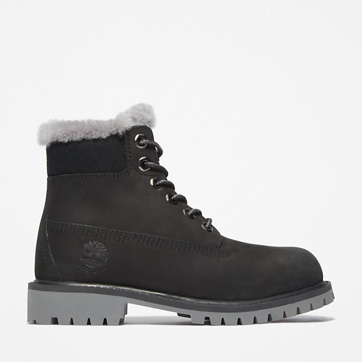 Timberland® Premium 6 Inch Waterproof Winter Boot for Junior in Black-