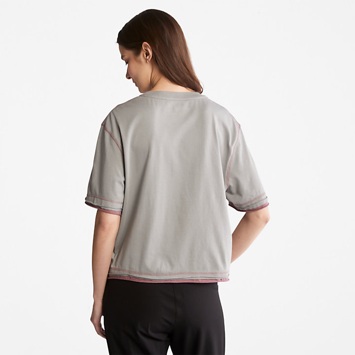 T-shirt en coton Supima® anti-odeurs pour femme en gris-