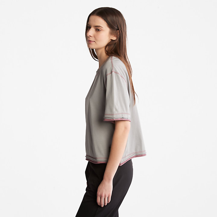 Camiseta de Algodón Supima® Antiolor para Mujer en gris-