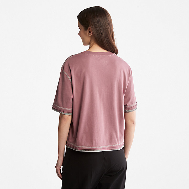 Geruchshemmendes Langarm-T-Shirt aus Supima®-Baumwolle für Damen in Pink