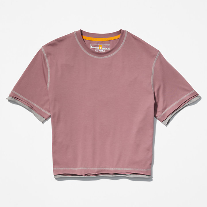 T-shirt en coton Supima® anti-odeurs pour femme en rose-