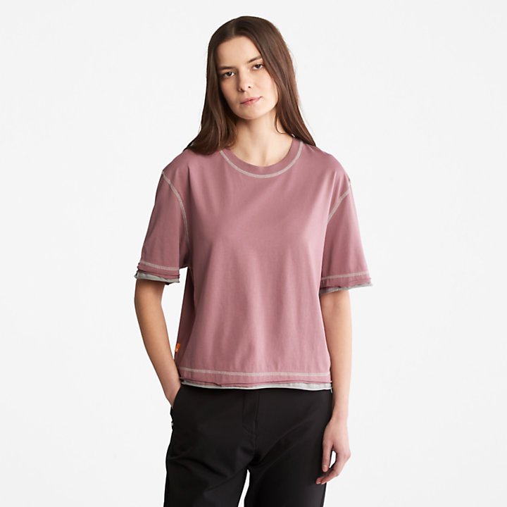 T-shirt da Donna in Cotone Supima® Antiodore in rosa-