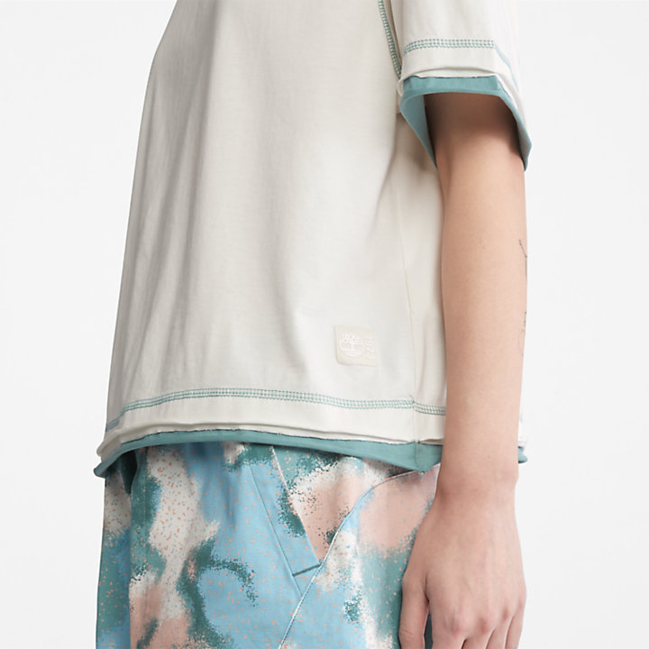 Geruchshemmendes Langarm-T-Shirt aus Supima®-Baumwolle für Damen in Weiß-