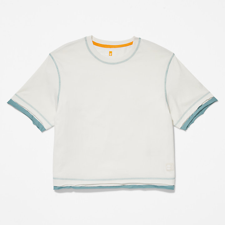 Camiseta de Algodón Supima® Antiolor para Mujer en blanco-