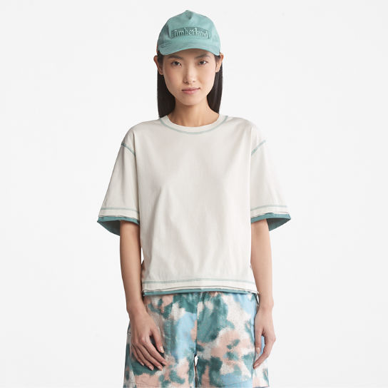 Geruchshemmendes Langarm-T-Shirt aus Supima®-Baumwolle für Damen in Weiß | Timberland