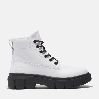 Timberland Greyfield Boot Voor Dames In Wit Wit, Grootte 39.5