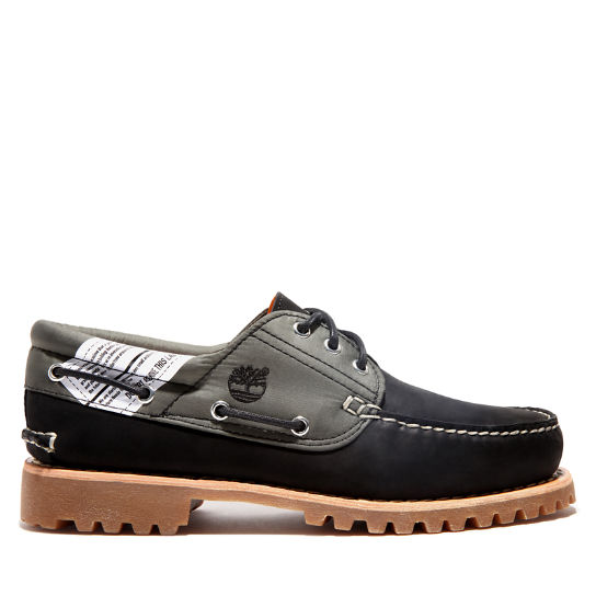 Authentics 3 Eye Boat Shoe for Men in Black | Timberland