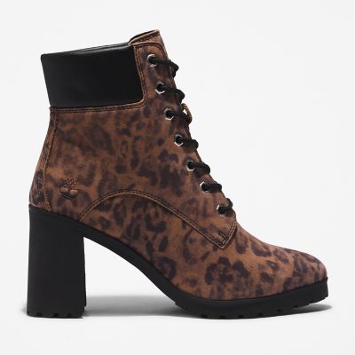 Timberland Allington Heeled 6 Inch Boot For Women In Animal Print Brown