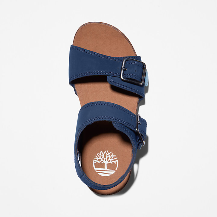 Castle Island Backstrap Sandal for Youth in Navy-