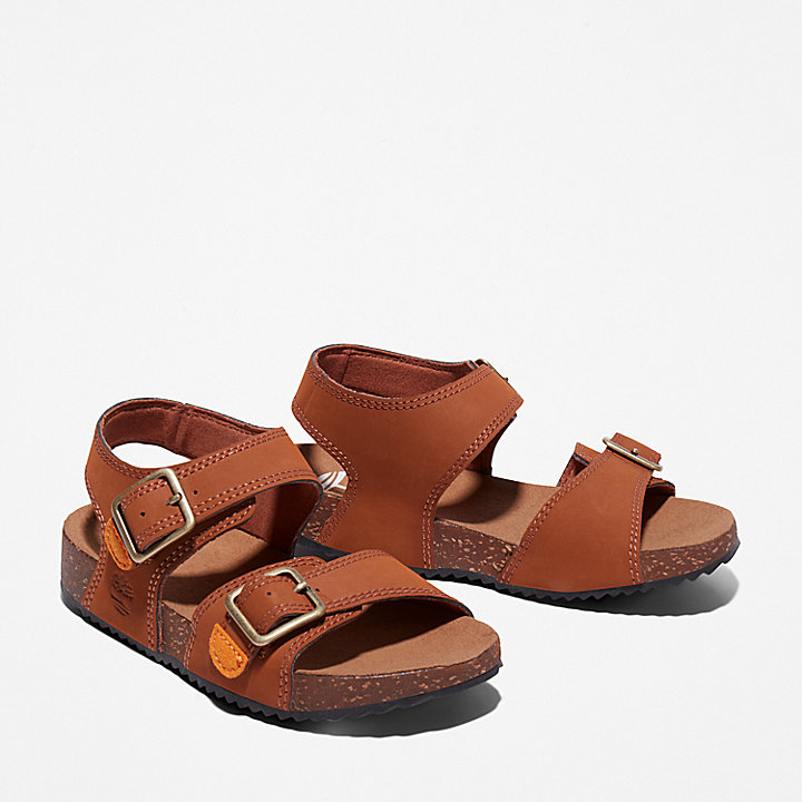 Castle Island Backstrap Sandal for Youth in Brown