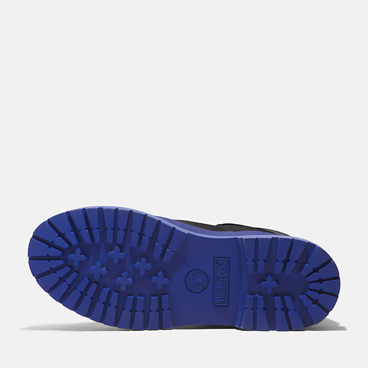 Botas de senderismo impermeables Timberland® Heritage para mujer con puntera de goma en negro/azul-