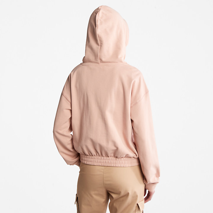 Camisola com Capuz Established 1973 Logo Hoodie para mulher em rosa-claro-