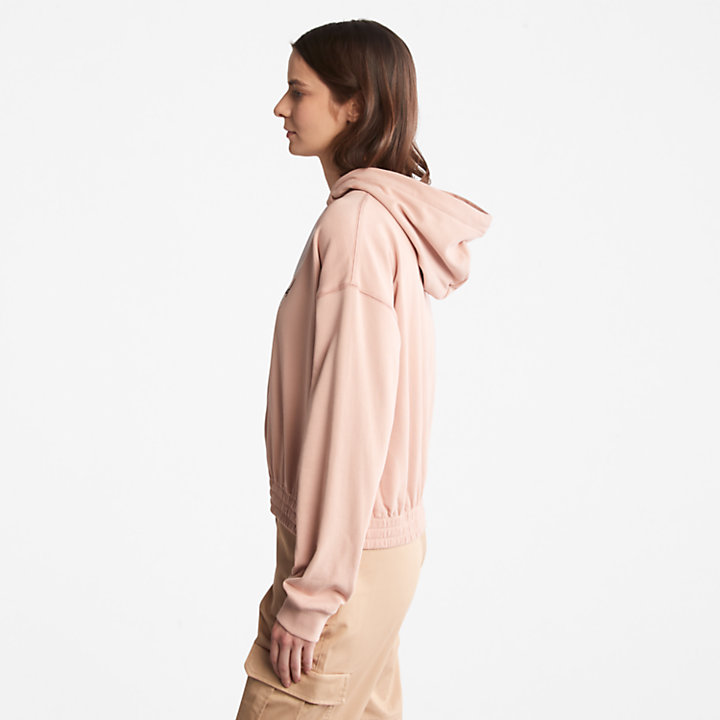 Sweat à capuche avec logo Established 1973 pour femme en rose clair-